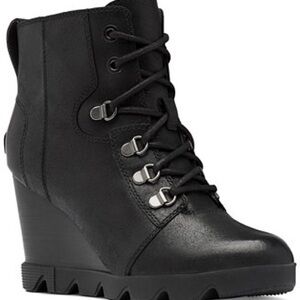 Sorel Black Wedge Ankle Booties